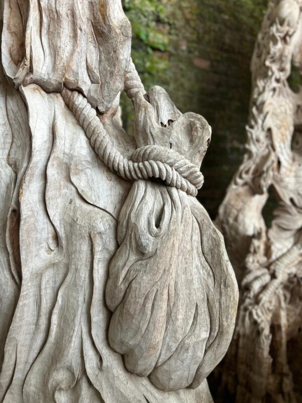 Hand-Carved Teak Wood Statue – The Sage Guardian