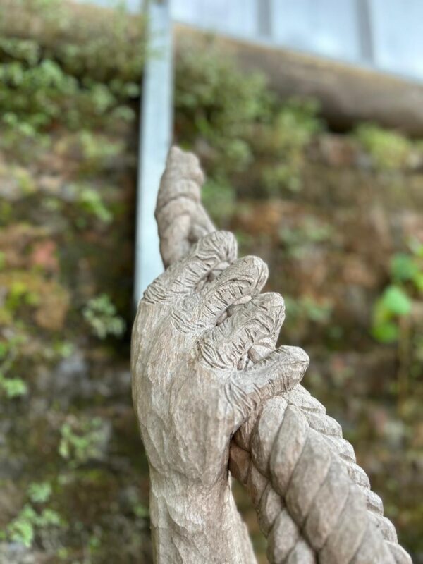 Hand-Carved Teak Wood Statue – The Sage Guardian